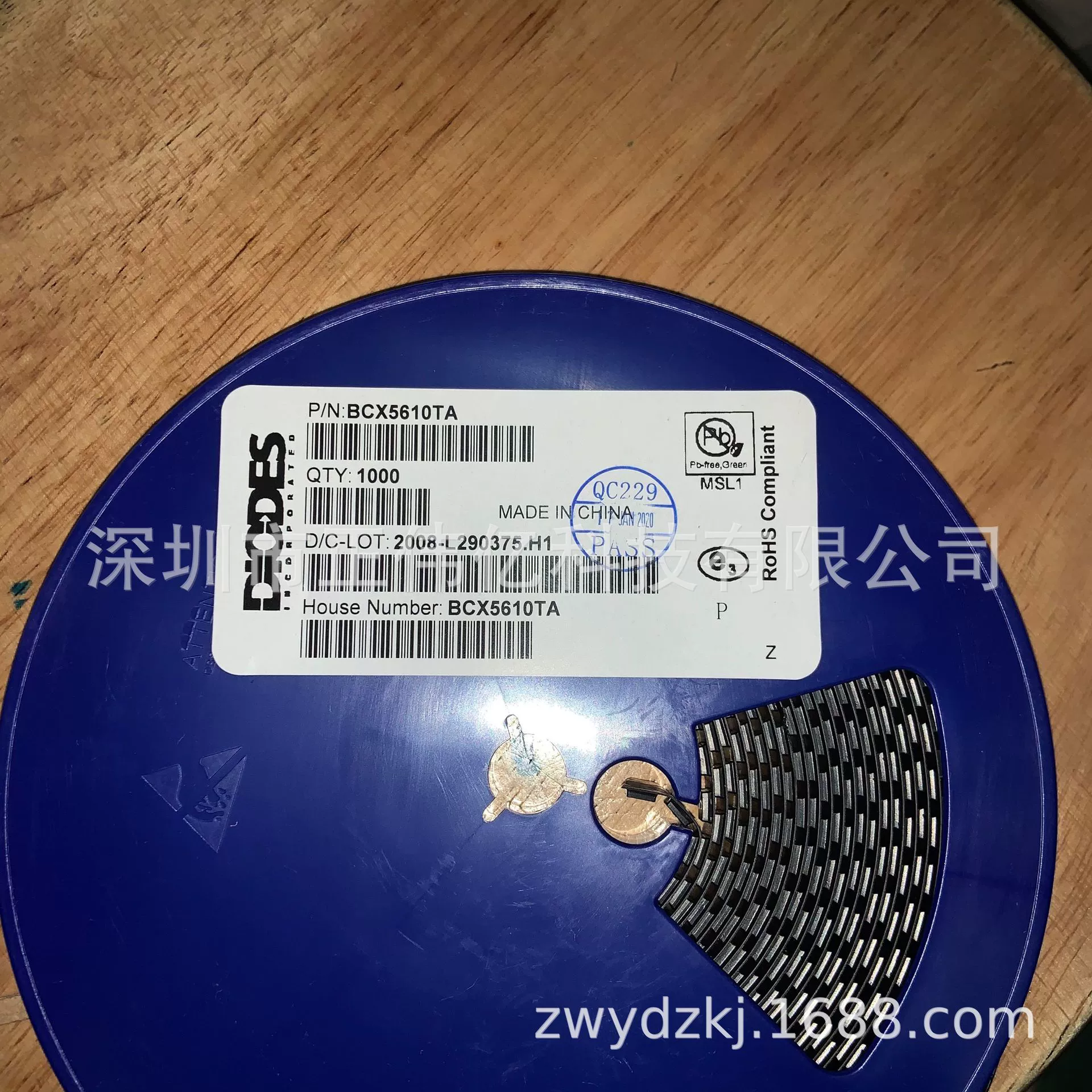 Оригинал, подлинная маркировка BCX5610TA NPN 80V 1A SOT89 Запрос продолжается