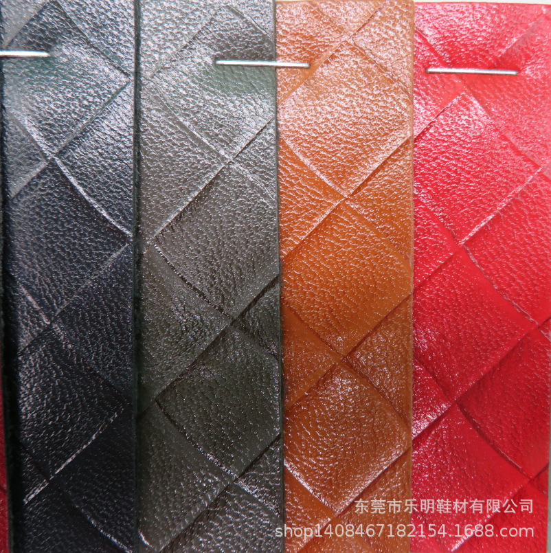 DP0013现货毛底0.9MMD压花编织纹PU适用鞋材手袋箱包等皮革