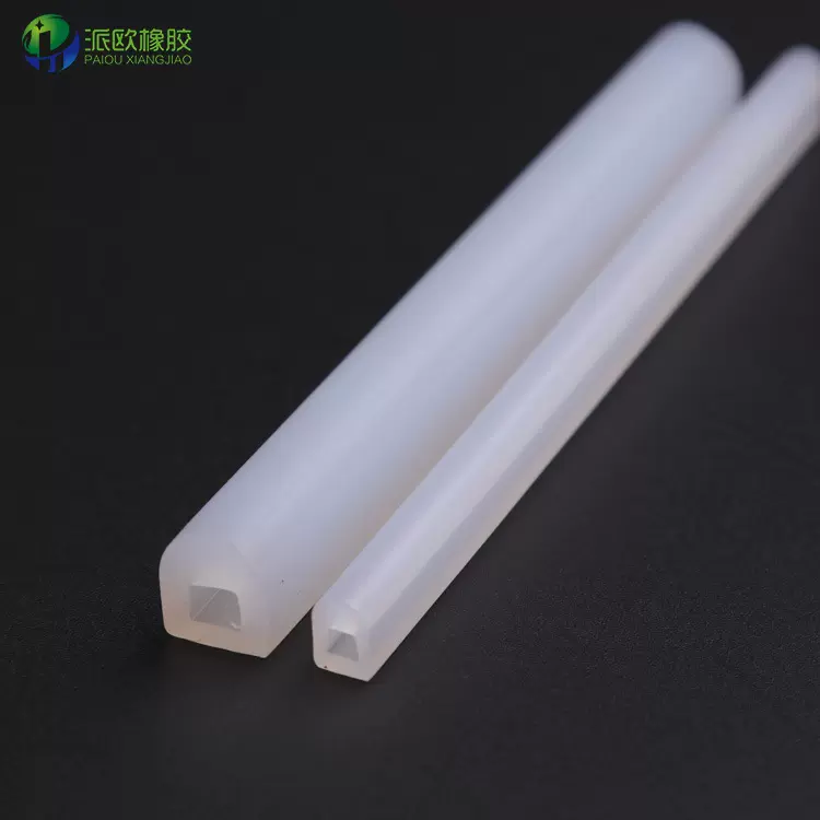 硅胶耐高温D型密封条空心背胶半圆条防撞消音卫生间D形条硅橡胶