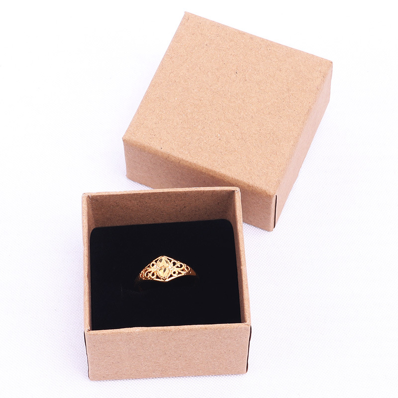 Ring Box goods in stock wholesale originality cowhide Carton Ear Studs Packaging box Jewellery Jewelry Exhibition gift Jewelry box