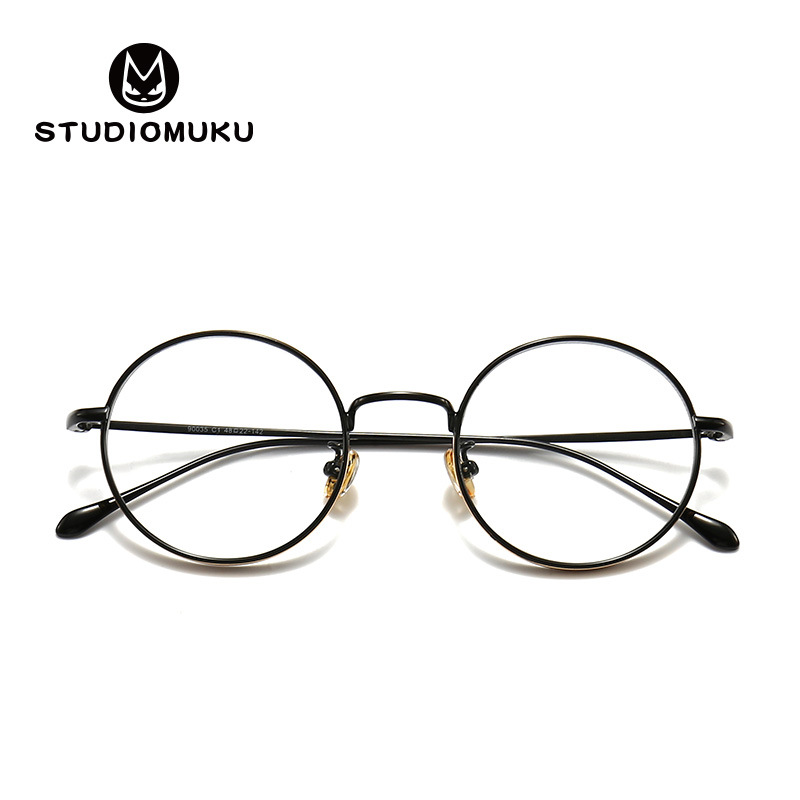 STUDIOMUKU mu fresco borde grueso miopía gafas marco de los hombres marco cuadrado cara-mostrando gafas pequeñas mujeres pueden igualar la altura image 1