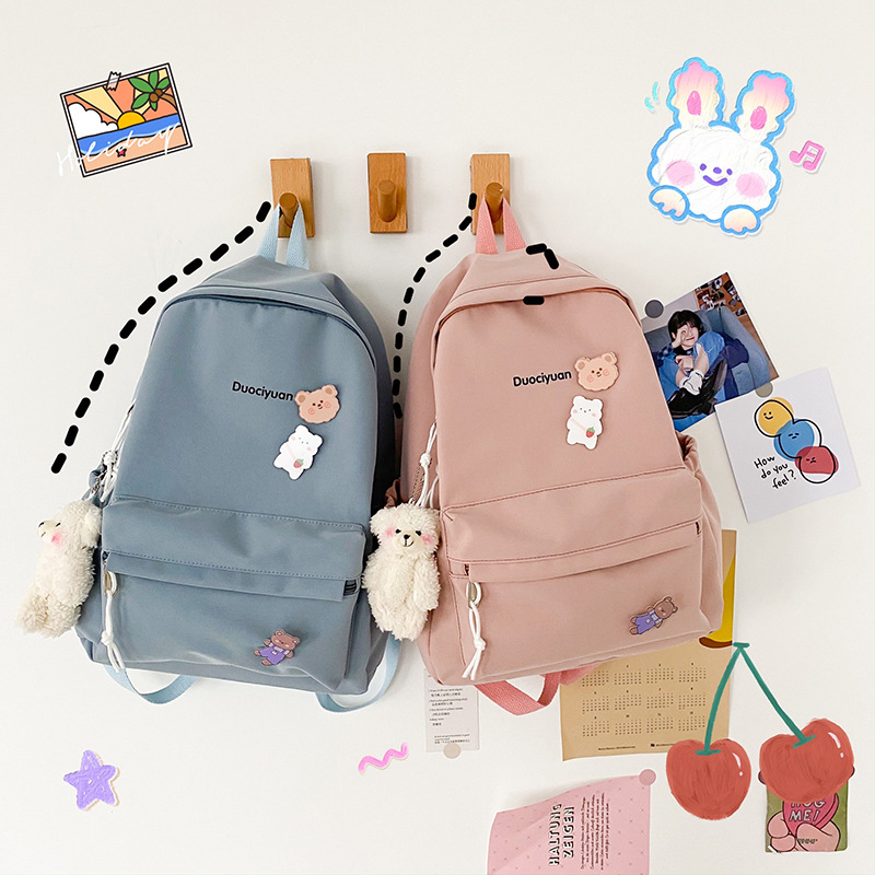Simple Students Cute School Bag Vintage Soft Backpack display picture 116