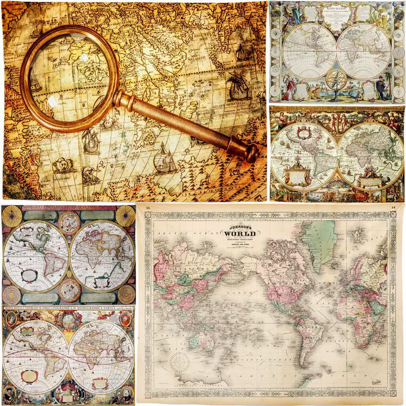 Популярный трансграничный товар: винтажный гобелен с картографическим принтом, настраиваемый модный фоновый гобелен для стены, подвесное полотно, пляжное полотенце, скандинавский стиль