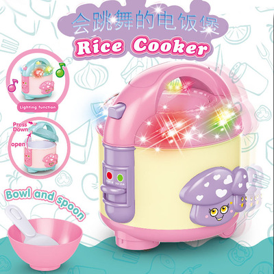 children Puzzle simulation kitchen Small appliances Toys multi-function Rice cooker universal lighting music Play house suit