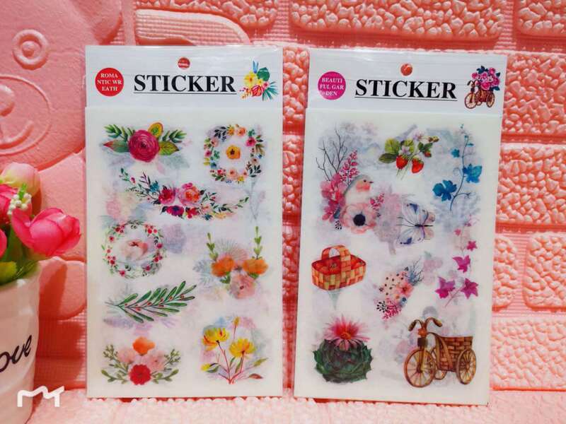 Cute Korean hand account sticker set hand account and paper cartoon material photo album decoration small fresh girl heart sticker