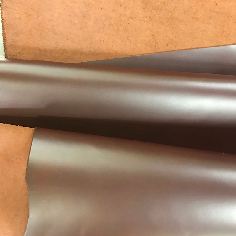 厂家批发复古油蜡疯马皮 头层牛皮泰宾系列鞋材箱包皮具皮料直销