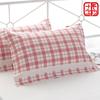 Japanese lattice Pillowcase Cotton Gauze Every Hanjin Countryside pure cotton lovers Pillow towel adult a pair