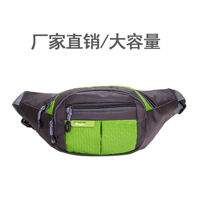 户外跑步运动腰包多拉链收纳包防盗斜挎包摆摊生意收银包休闲腰包