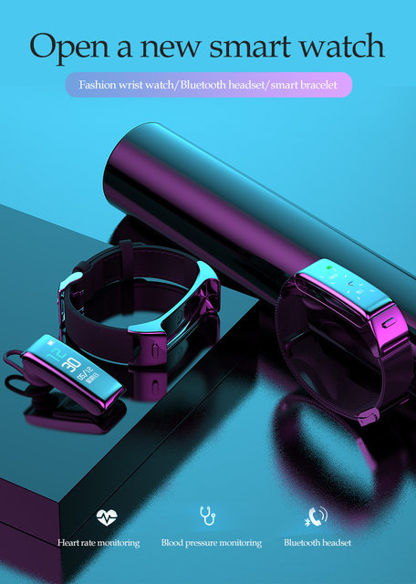 Heart Rate Wireless Bluetooth Headset Smart Bracelet In Bluetooth