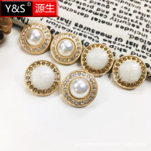 18mm金属圆形黄钻点油纽扣大衣外套毛衣针织开衫装饰小香风纽扣