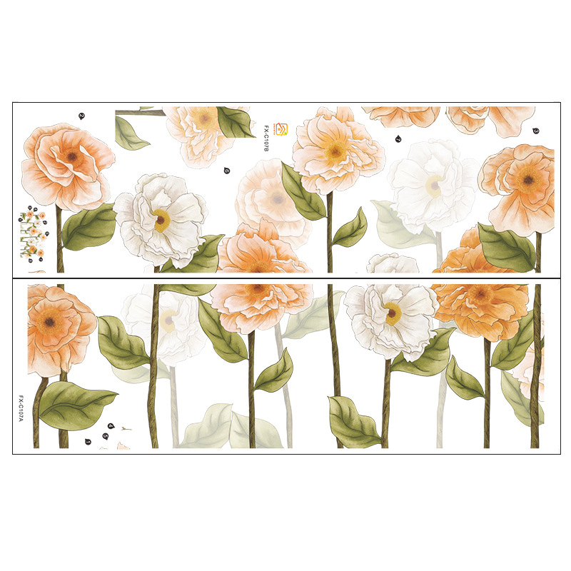 Stickers Muraux De Style Pastoral Avec Des Fleurs Jaunes Et Blanches display picture 8