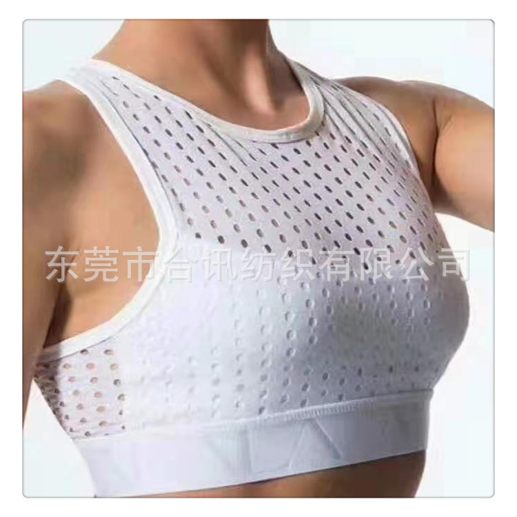 锦纶大圆孔莱卡布料 提花莱卡面料 40D锦纶弹力布 运动网布