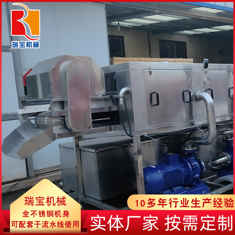 瑞宝翻浪喷淋清洗机  高压水流清洗机 大姜清洗设备 输送清洗机