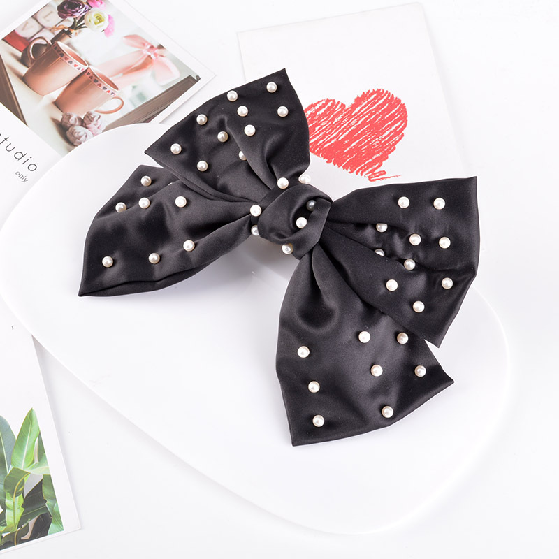 Fashion Pearl Bow Hairpin display picture 9