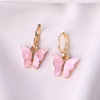 Fashionable trend multicoloured earrings, necklace, chain, set, accessory, Korean style, wholesale