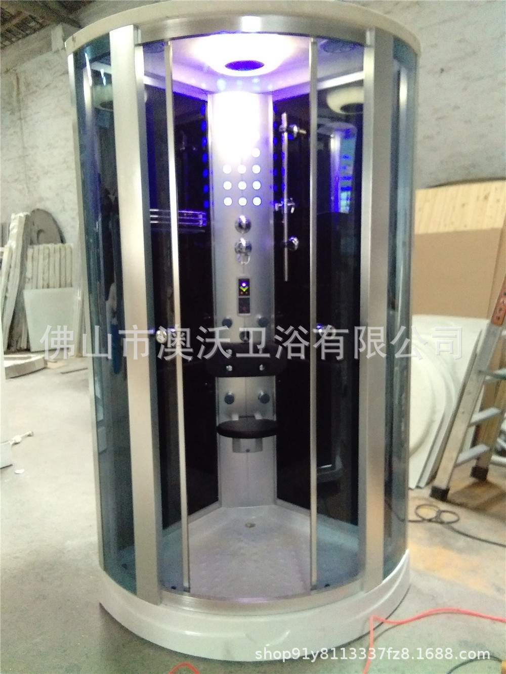 Sala de ducha de vapor integrada en forma de abanico de arco baño integrado lavabo de fondo acrílico baño integrado ducha de baño sala de vapor