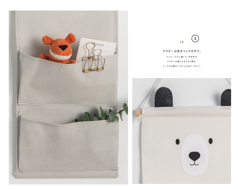 Bear Series Printing Large Two Pocket Storage Hanging Bag Wholesale Nihaojewelry display picture 3