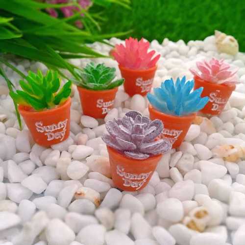 Dollhouse Accessories, Miniature Models, Micro Landscape Decorations, Miniature Succulent Plant Pots