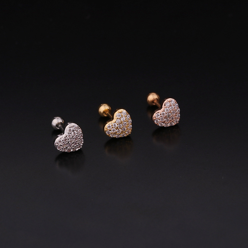 Boucles D&#39;oreilles Filetées En Acier Inoxydable New Fashion display picture 2