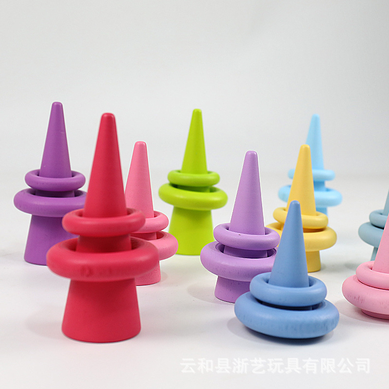 Juguetes de madera para niños macaron rompecabezas educación temprana desarrollo de los niños bloques de construcción educativos Arco Iris Jenga