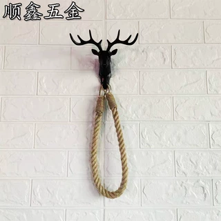 麻绳 创意纸巾架 厕所装饰壁挂 复古纸巾架