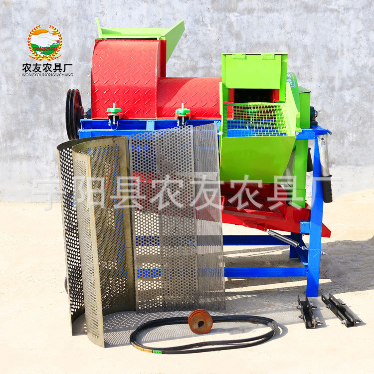 脱粒机家用玉米大豆高粱谷子脱粒机小型轻便筛选机打粒机