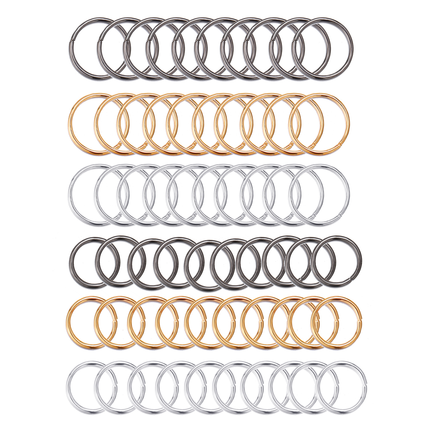 New Gold Silver Black Circle Nose Ring 60 Piece Set Creative Retro Simple Personality Punk Style Nose Ornaments Wholesale Nihaojewelry display picture 2