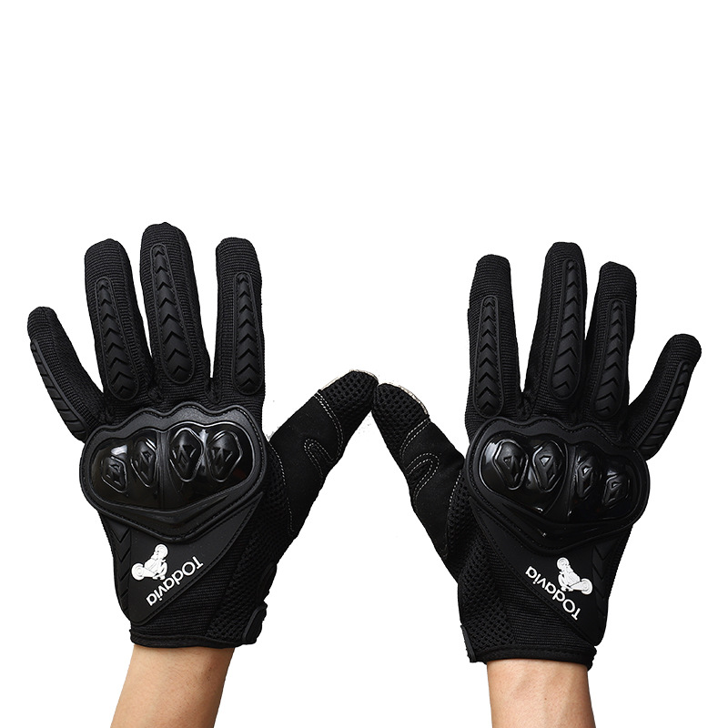 Motocicleta bicicleta guantes de montar suministros pantalla táctil carreras fuera de la carretera al aire libre Caballero completo dedo guantes de protección solar fábrica