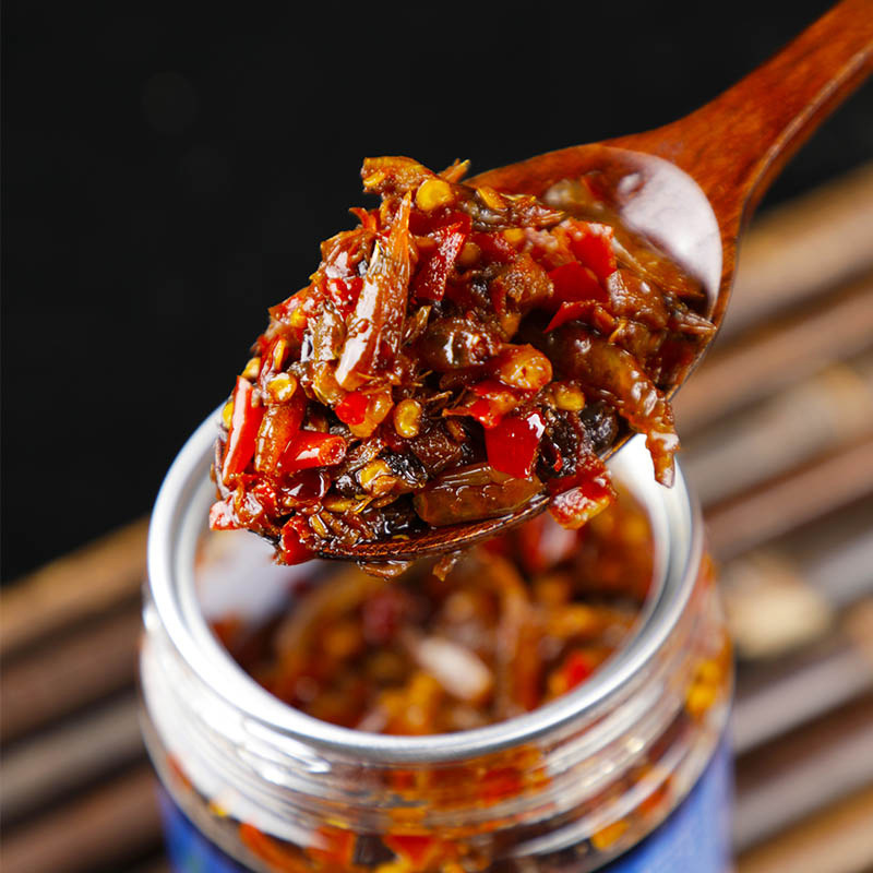 香辣虾米酱280g湖南特产下饭菜农家调味品拌饭菜拌面酱虾仔酱批发|ms