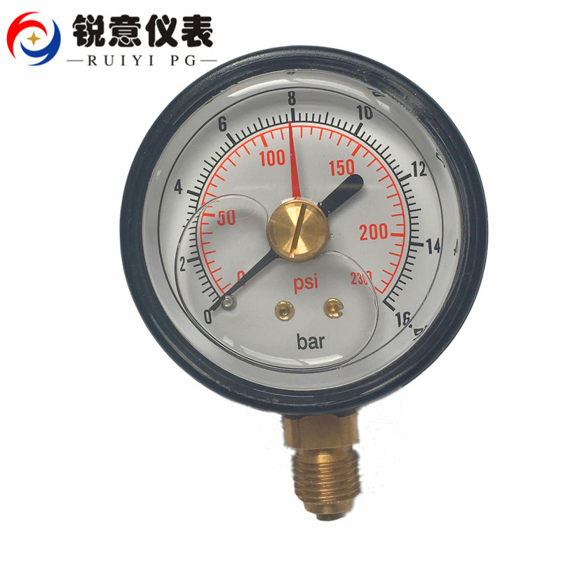 塑壳耐震压力表 塑壳双针压力表 一体耐震压力表 可调针压力表
