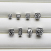 Silver potential s925 Sterling Silver Mantra Cask bead Separated beads Thai Silver Accessories diy Bracelet Necklace jewelry Accessories