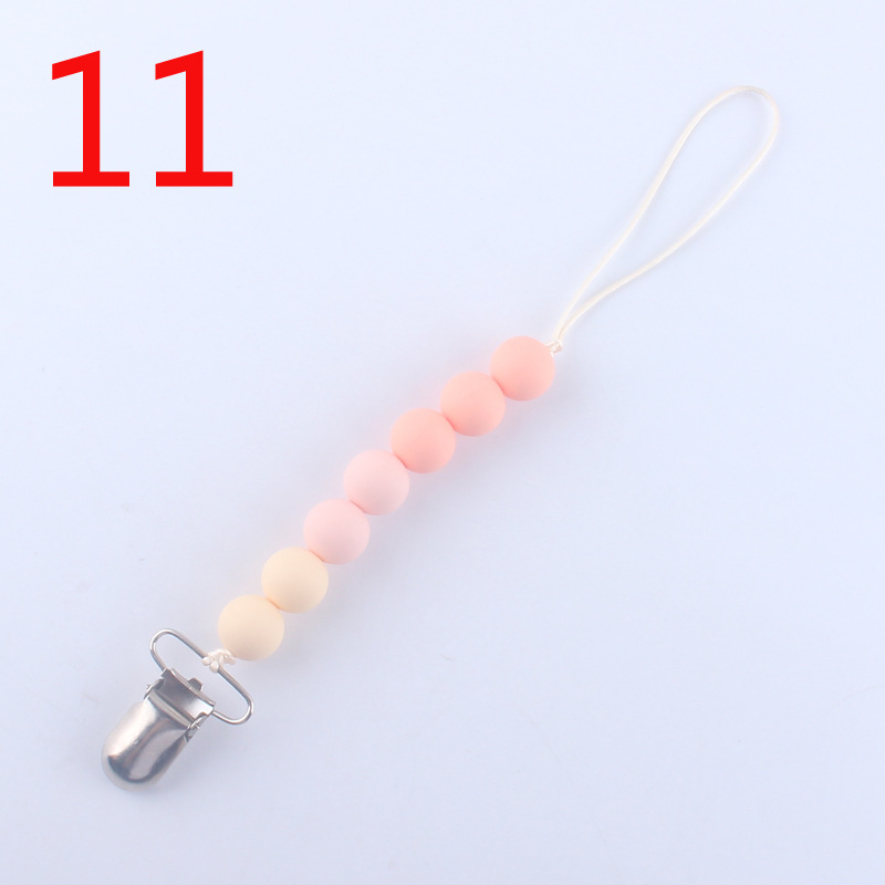 Silicona calmante chupete cadena bebé mordedor chupete clip cadena mordedor amoladora cadena anti-caída cadena anti-perdida Nuevo