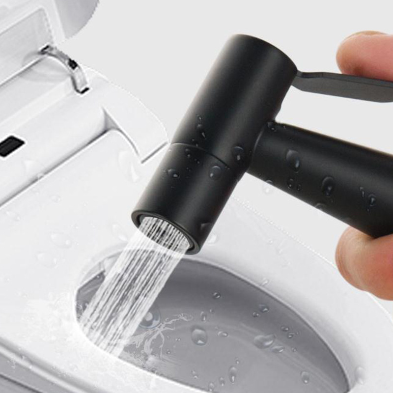 Cross-border manufacturer 304 stainless steel black baked paint spray gun for women's washers, black toilet spray gun set, toilet companion undefined
