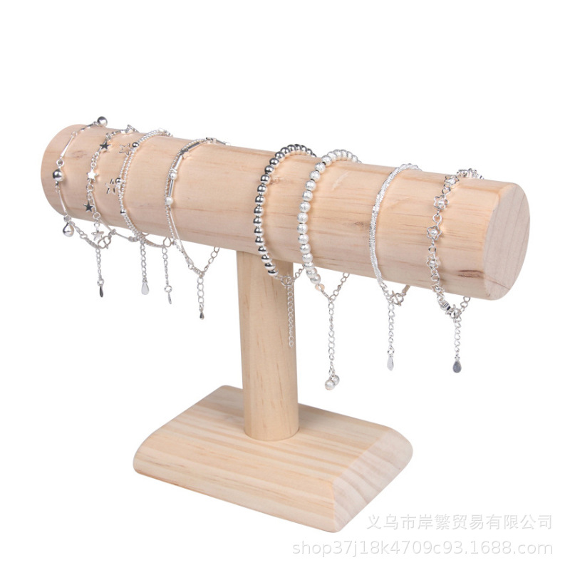 跨境爆款原木手镯手链架手表发圈展示架首饰收纳橱窗拍照陈列道具