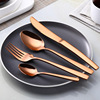 Tableware stainless steel, set home use, increased thickness, 4 pieces, wholesale