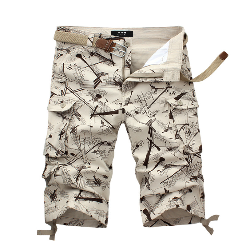 Comercio exterior al por mayor de exportación de los hombres pantalones recortados overoles sueltos pantalones de playa de verano Pantalones de caballo pantalones recortados pantalones Casuales