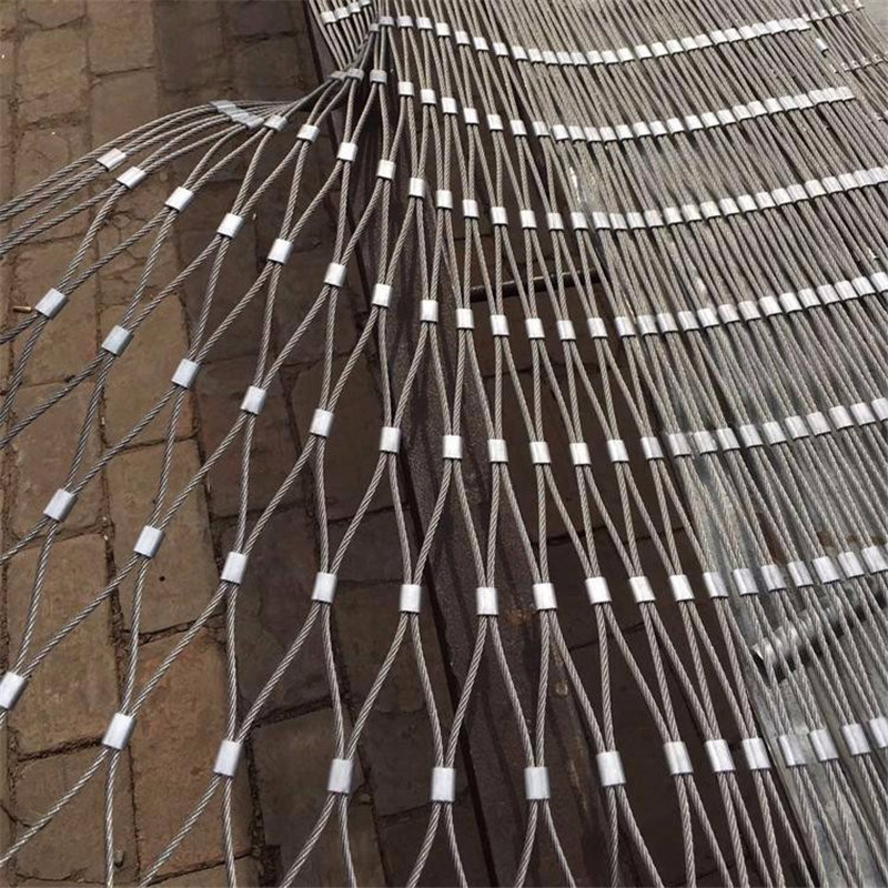 不锈钢防坠网高空防抛物网动物园笼舍绳网鸟语林防护网