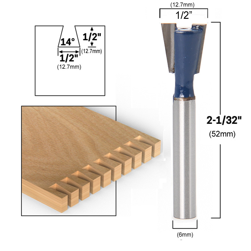 优利可钨钢合金6mm柄燕尾刀木工开槽榫合速卖通货源