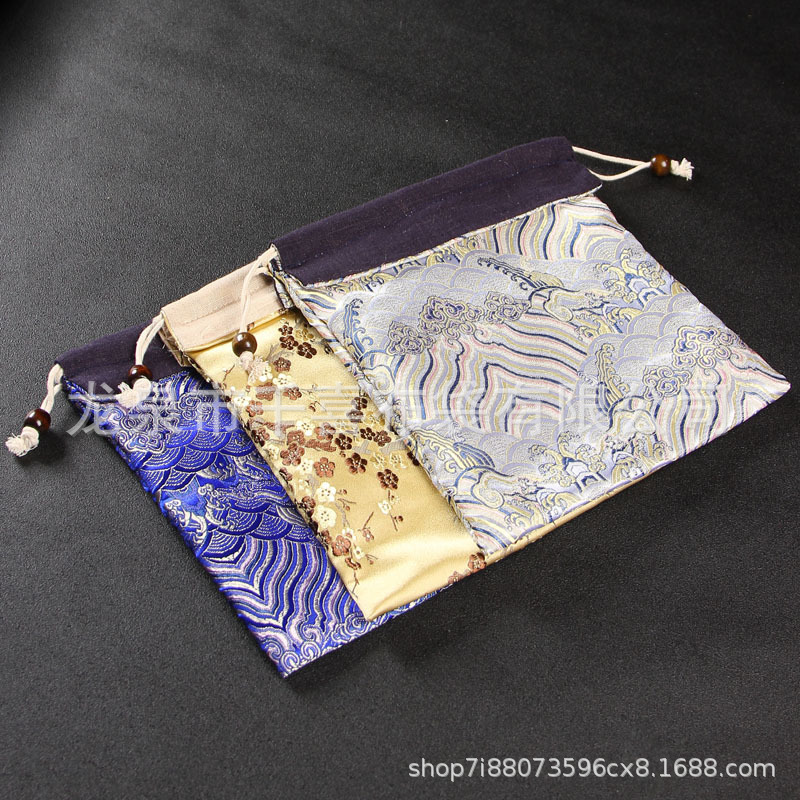 织锦高档文玩手串首饰袋大号茶杯布袋壶袋抽绳束口袋中式珠宝袋