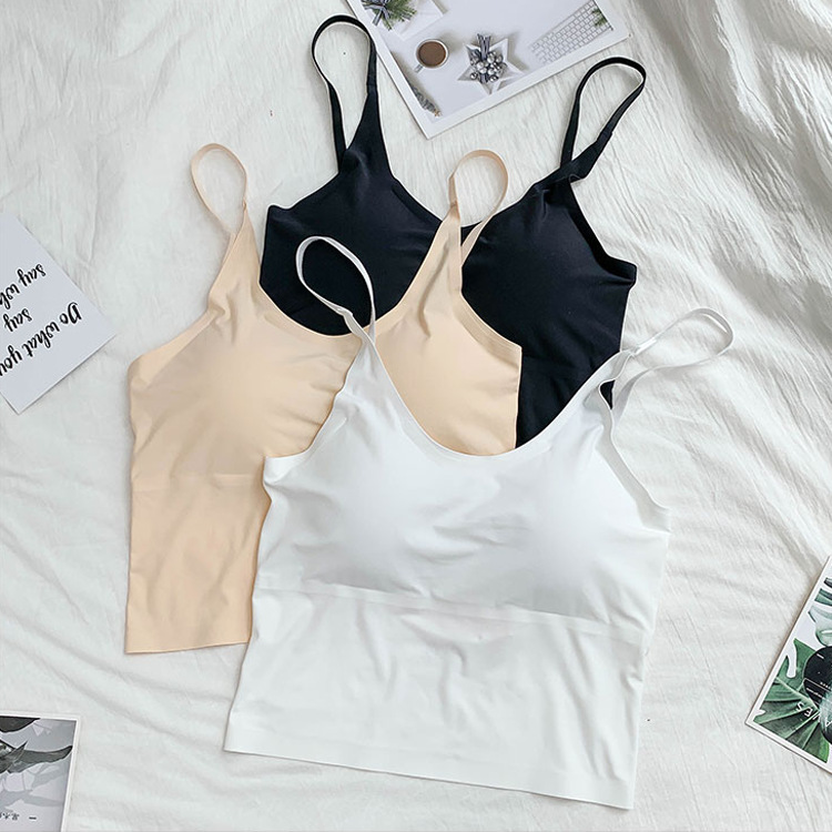 网红卡卡升级版冰丝大U 美背吊带调节简约性感舒适无钢圈女士内衣