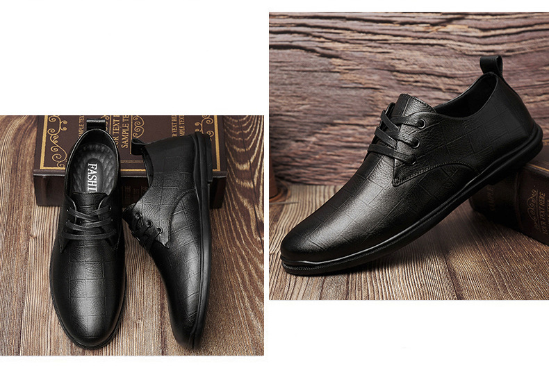 Herren Leder Freizeitschuhe Mit Prägung Arbeitsschuhe Aus Leder_voghion.com
