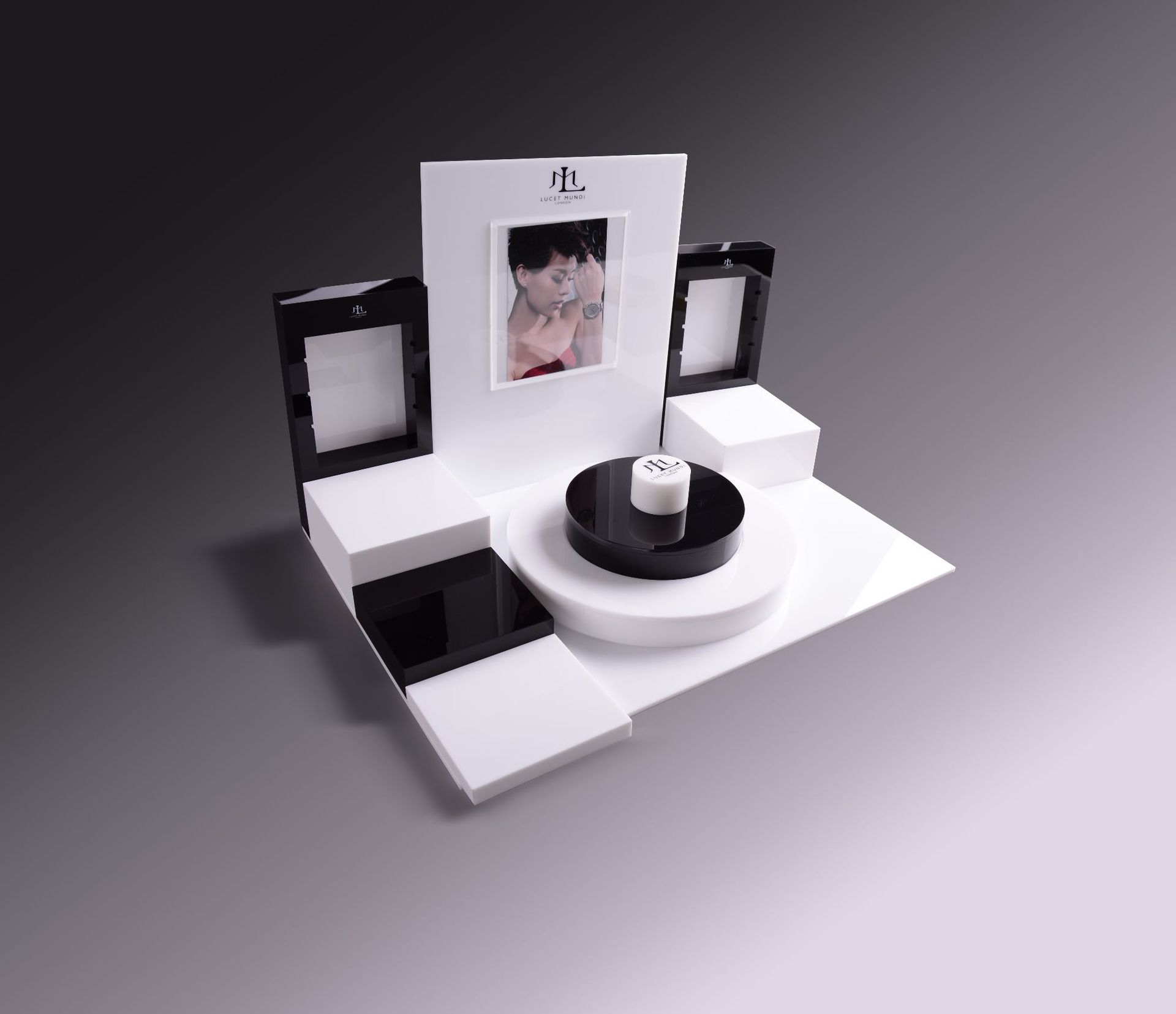 厂家直供商场化妆品展示架 亚克力/有机玻璃化妆品展示架美妆货架