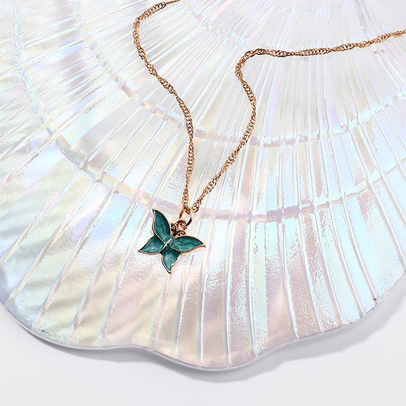 fashion simple butterfly necklace