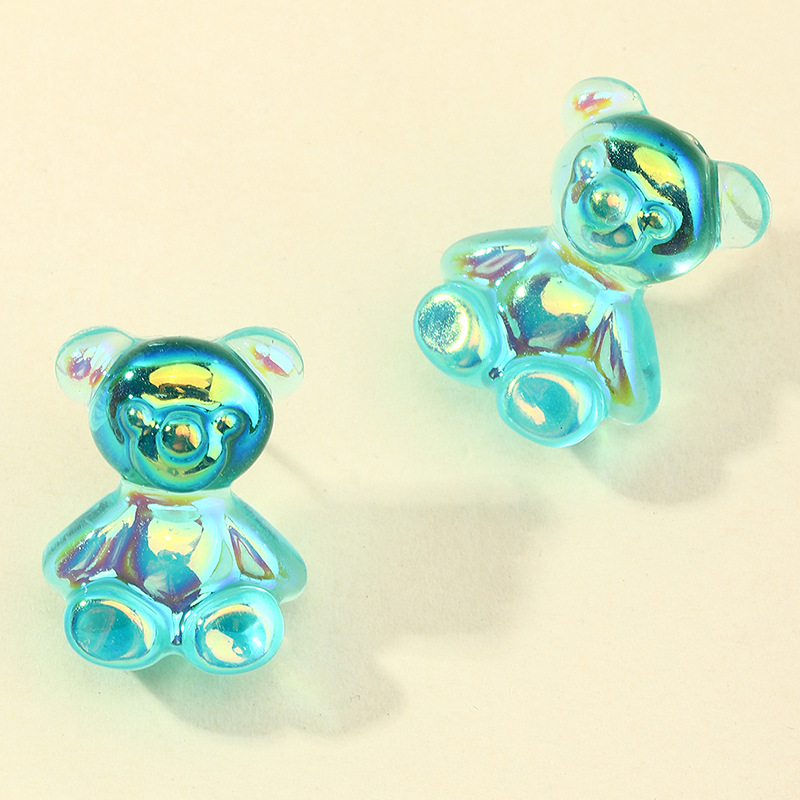 Cute Colorful Bear Earrings display picture 17