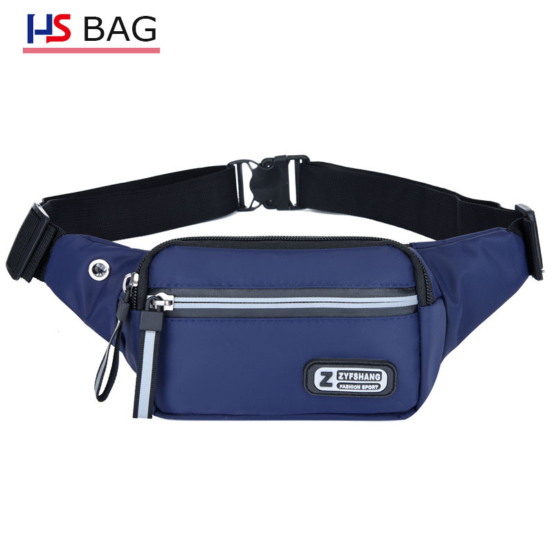 新款男士牛津布腰包户外休闲旅行腰间收纳包韩版大容量女士收银包