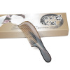 ox horn comb natural Large Long Curls Fine-toothed household Hairdressing Grooming Comb comb girl student Lettering gift