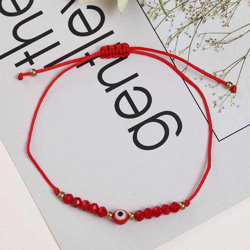 Unisex Gender Fashion Eye Artificial Crystal Rope Knitting Unisex Bracelets