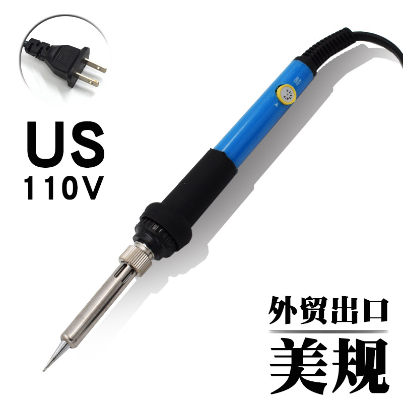 Control de la temperatura azul soldador eléctrico 220V estándar europeo herramientas de reparación de exportación de comercio exterior 110V estándar americano temperatura constante soldador eléctrico