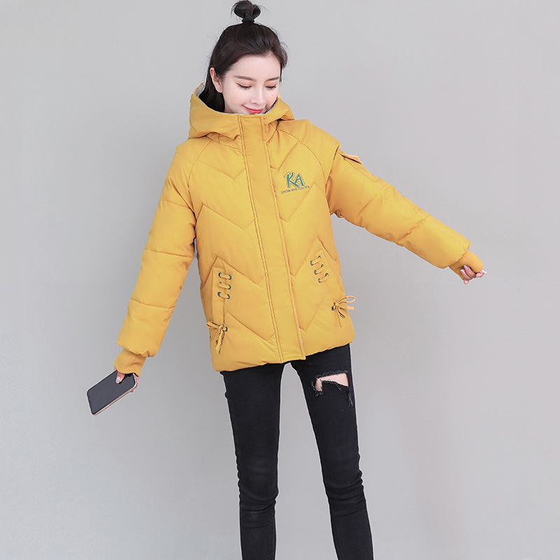 Anti-temporada nueva ropa de algodón mujer corta ropa de pan cálida chaqueta de algodón gruesa con capuchón coreano delgado abrigo de algodón plumón