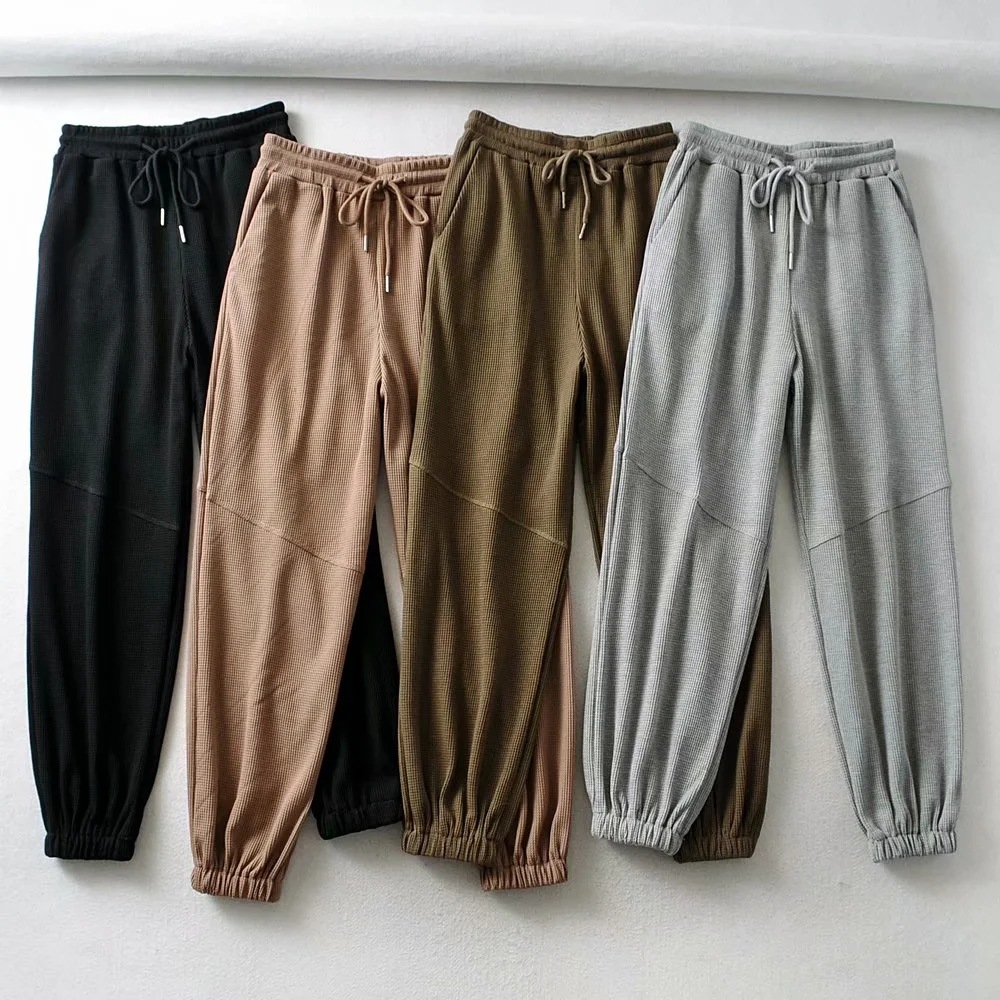 elastic waist straight sports pants  NSAC15008